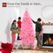 Best Choice Products Pre-Lit Pink Christmas Tree, Artificial Full Holiday Decoration w/ Branch Tips, Incandescent Lights